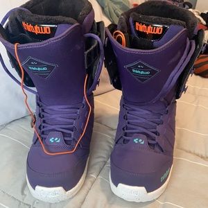 Purple snowboard boots size 9 womens